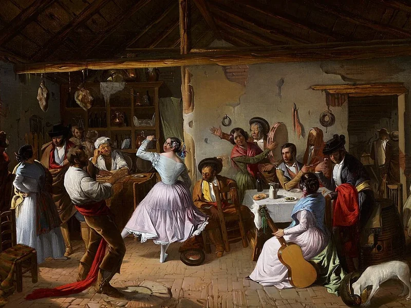 1825-Rafael Benjumea - Ballo in una locanda di campagna